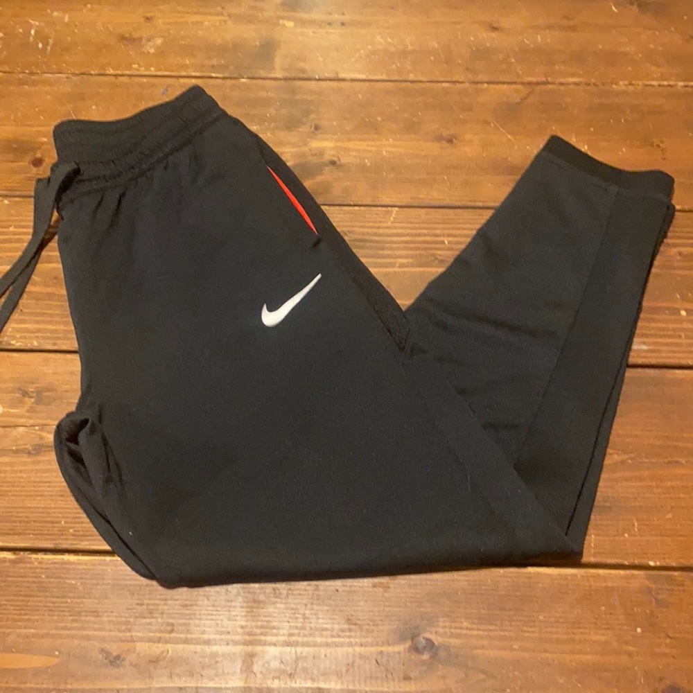 Nike Black Sweatpants with White Swoosh
